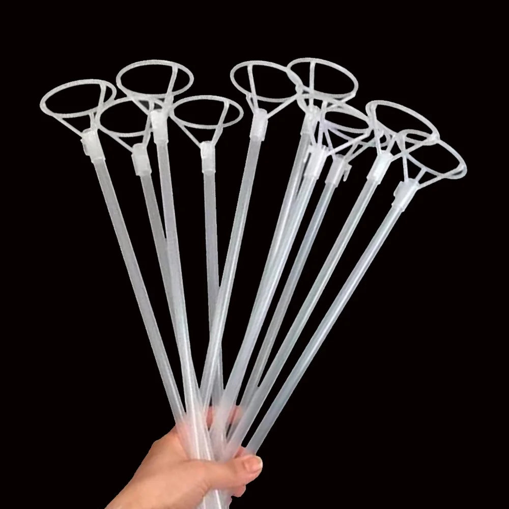 Large Balloon Sticks with Big Cups – 20/35 Sets, 16 & 27" Clear Balloon Stick Holders Babs