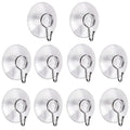 Clear Suction Cup Hooks – No-Drill Kitchen & Bathroom (5/20pc) Suction Cup Hooks Babs Transparent 10pcs