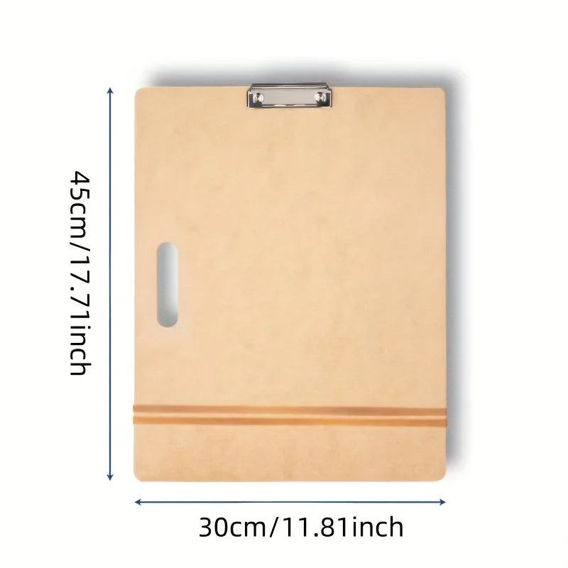 Wooden Artist Sketch Board with Clips & Bands – 45×30cm Artist Sketch Board Babs 1pc
