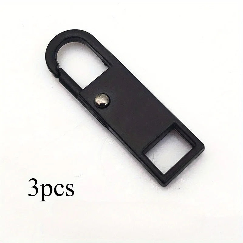 Metal Zipper Pull Replacement Kit – Detachable Zipper Heads Zipper Repair Kit Babs Black