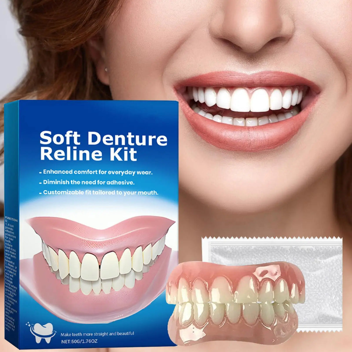 Silicone Temporary Veneers Denture Kit – Upper & Lower Silicone Denture Kit Babs