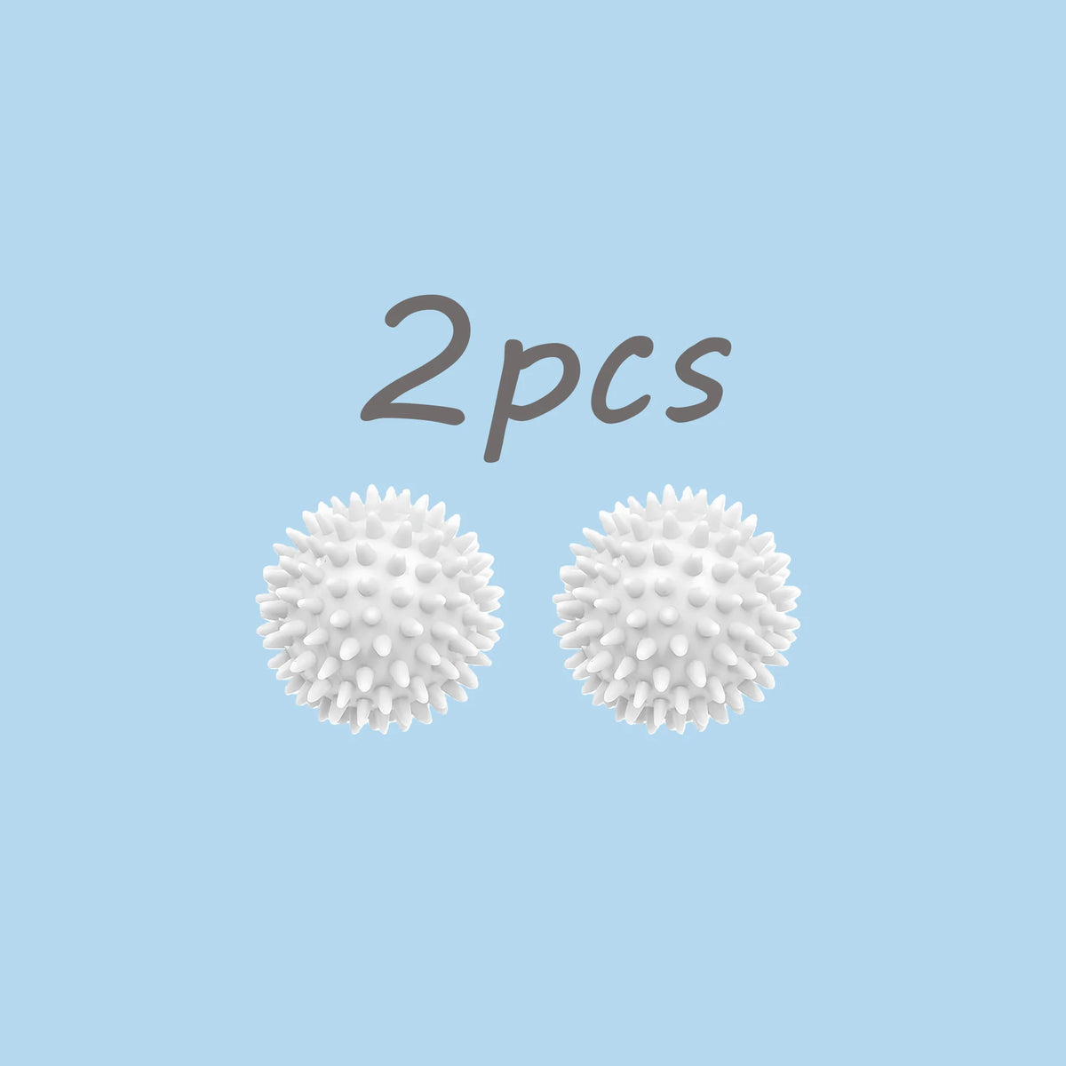 Reusable Silicone Laundry Dryer Balls – Anti-Tangle & Wrinkle Laundry Dryer Balls Babs white-2pcs