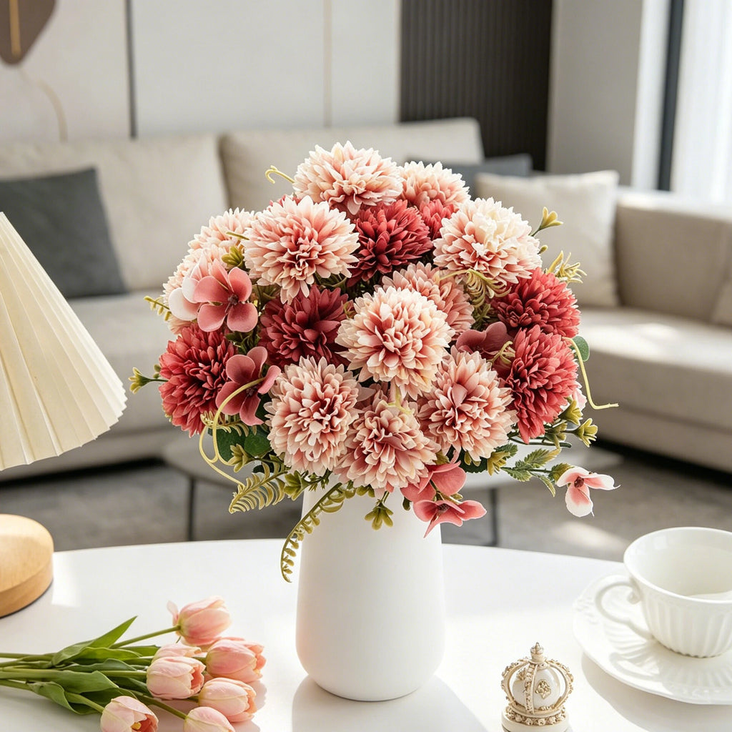 Silk Ball Chrysanthemum Artificial Flower – Wedding & Home Decor Artificial Silk Flower Babs