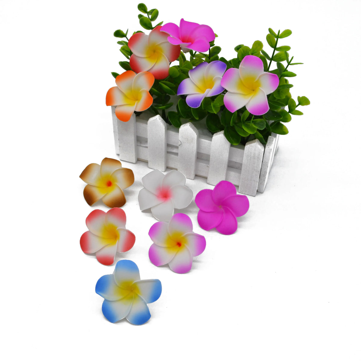 20Pcs Plumeria Frangipani Foam Artificial Flowers – Wedding Decor Artificial Foam Flowers Babs