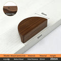 Walnut & Beech Wood Semicircular Cabinet Drawer Pull Handle Cabinet Pull Handle Babs 1Pc-32mm