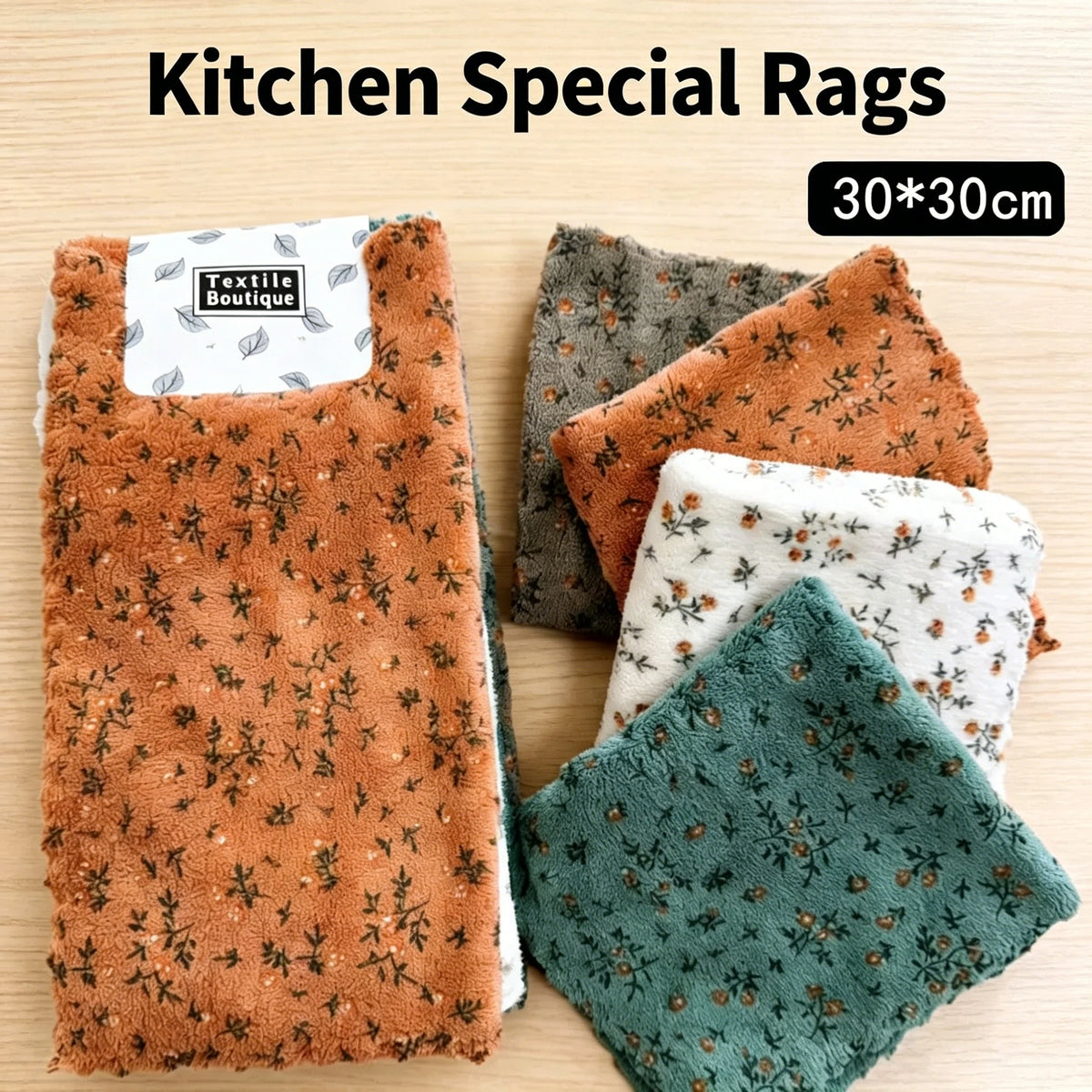 Microfiber Flower Cleaning Cloth 30x30cm – Kitchen, Bath & Car Microfiber Cleaning Cloth Babs