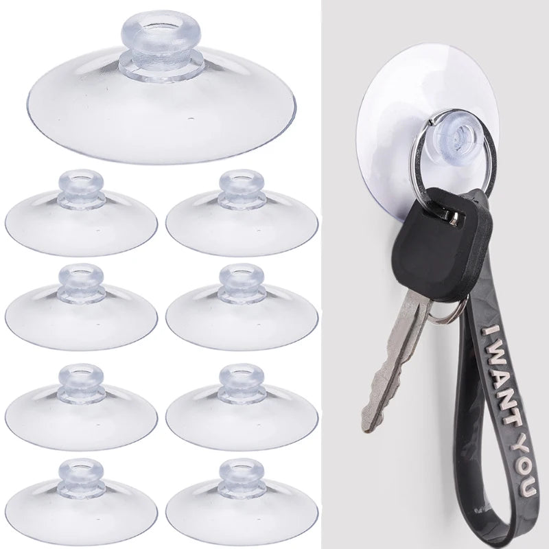 Transparent Suction Cup Hooks – Kitchen, Bathroom & Glass (10/50pk) Suction Cup Hooks Babs