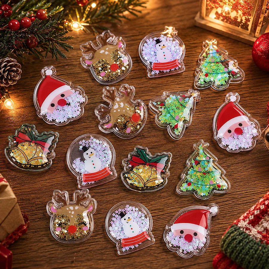 Christmas PVC Sequins Quicksand DIY Decorations – 10/20 Pcs DIY Craft Sequins Babs
