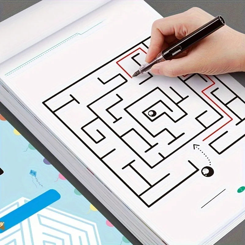 Brain Maze Puzzle Training Book for Kids & Teens Maze Puzzle Book Babs