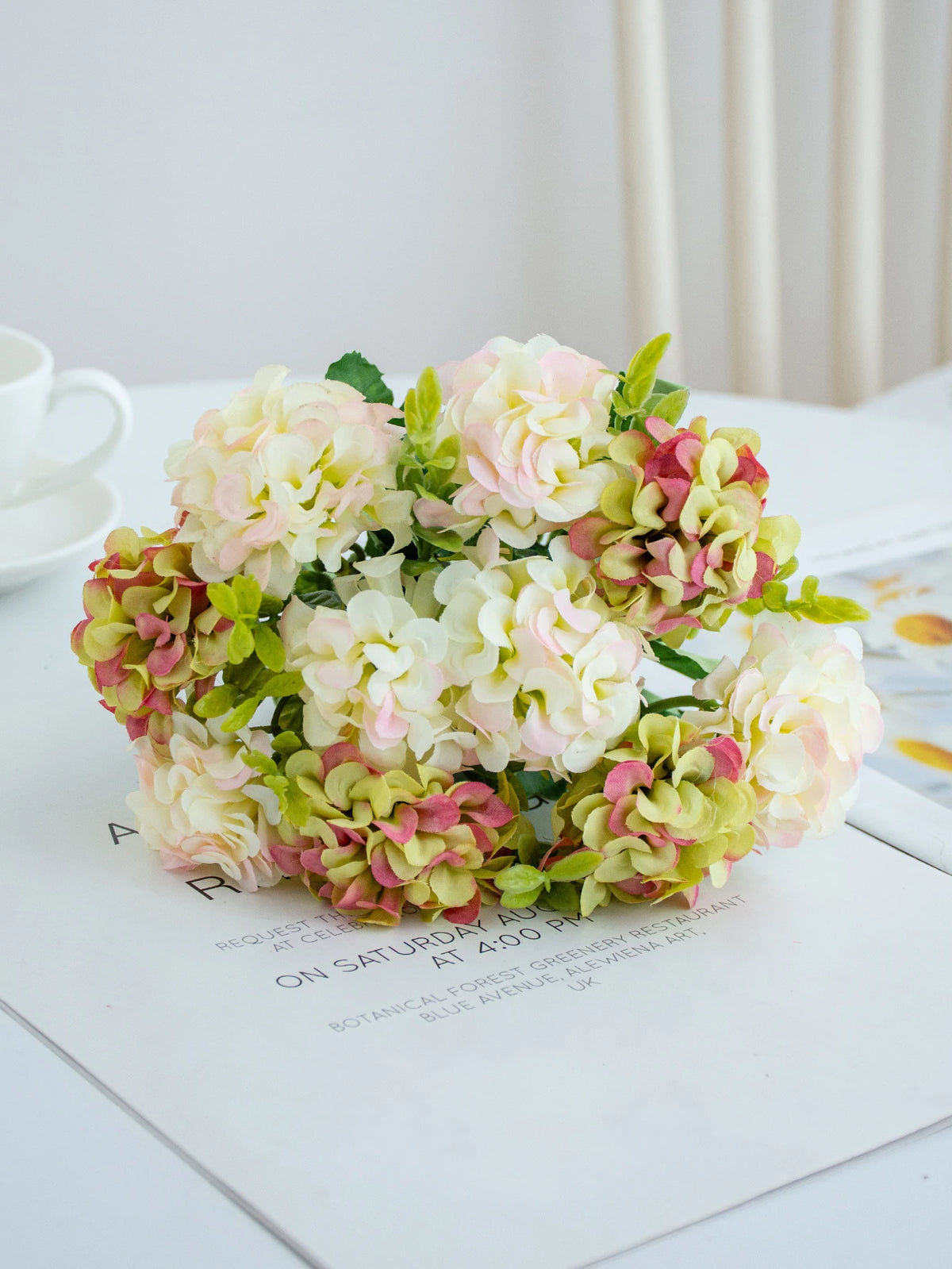 Artificial Silk Carnation Bouquet – Wedding & Home Décor Artificial Flower Bouquet Babs white green 1 PC