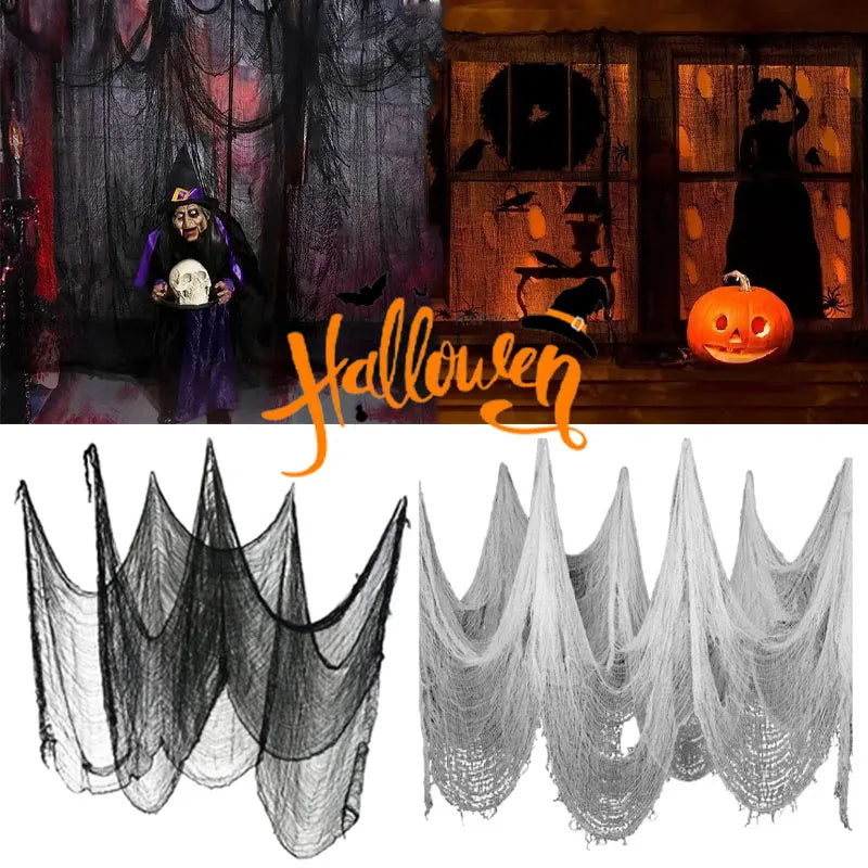 Halloween Spider Web Gauze Netting Haunted House Party Decor Halloween Party Decoration Babs