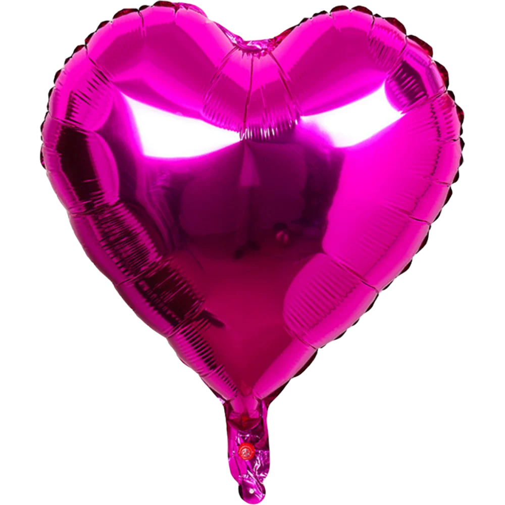 18" Star & Heart Foil Balloons for Parties & Weddings (5–50 pcs)