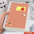 A6 Plaid Clear PVC Loose-Leaf Binder Notebook & Planner Loose-Leaf Binder Notebook Babs Red Grid