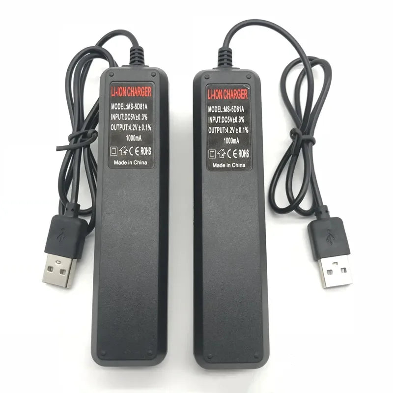 Alasicka 1-Slot USB Lithium Battery Charger – 18650 & More Battery Charger Babs