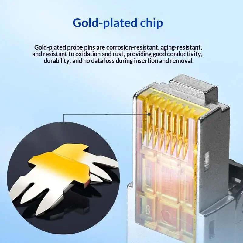HUXUAN CAT5E Toolless Shielded RJ45 Ethernet Plug 22–26AWG Ethernet RJ45 Plug Babs