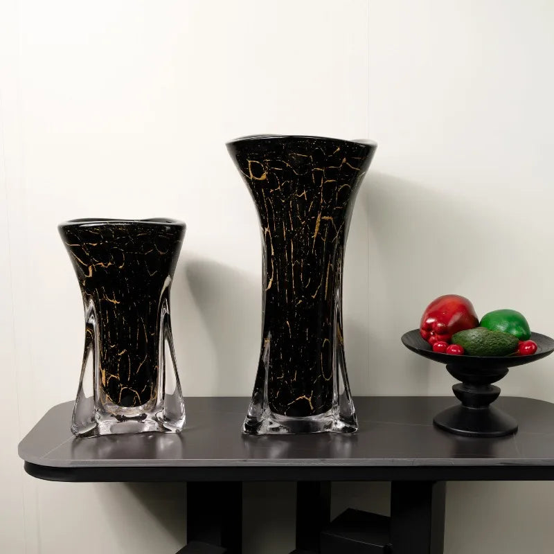 Nordic Glass Glazed Vase | Modern Home Decor Flower Vase Decorative Glass Vase Babs