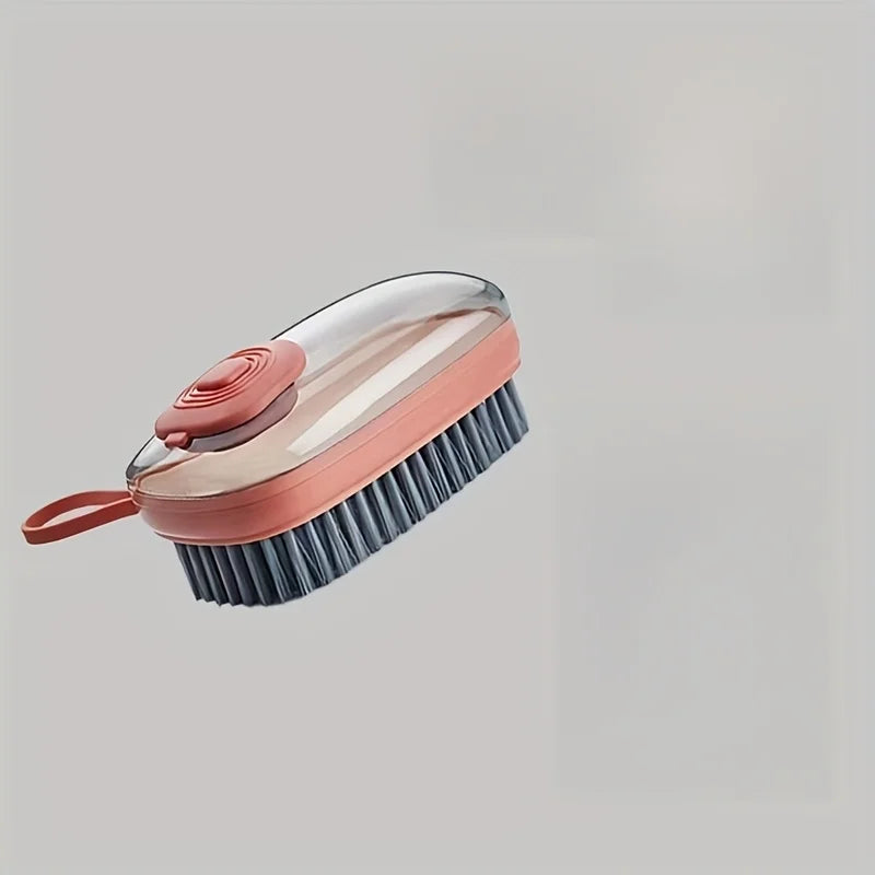Shoe Brush with Liquid Container – Soft Bristle Cleaner Shoe Cleaning Brush Babs Orange