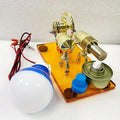 Hot Air Stirling Engine DIY Model Kit with Alternator – Science Toy Science Education Model Babs 1pc