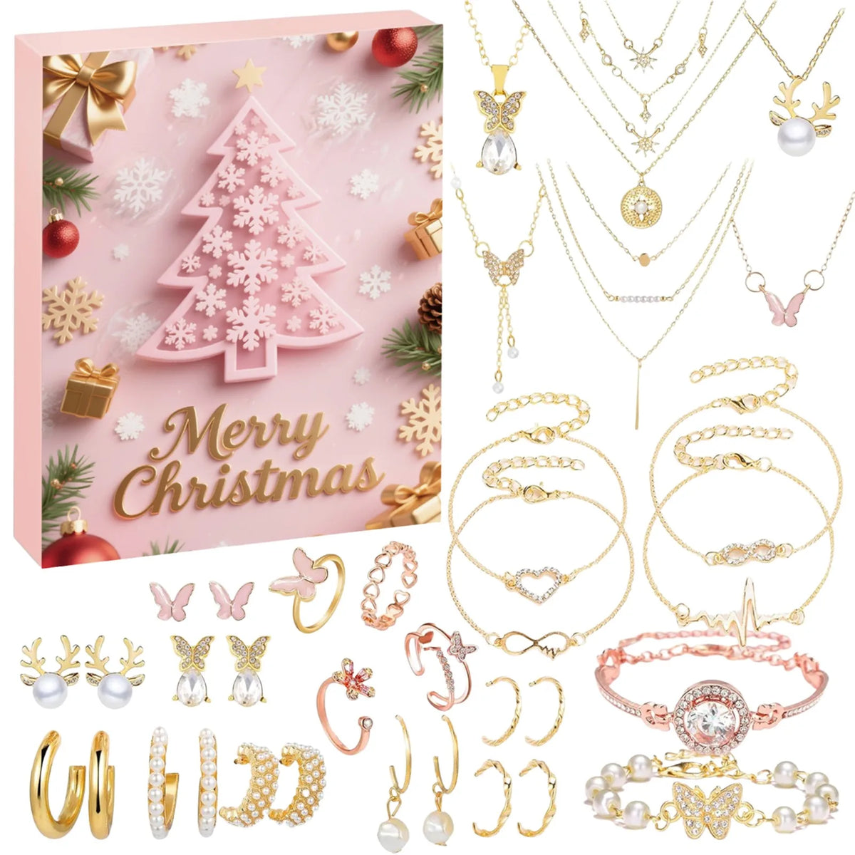 24-Day Christmas Advent Calendar – Jewelry Surprise Set Advent Calendar Set Babs