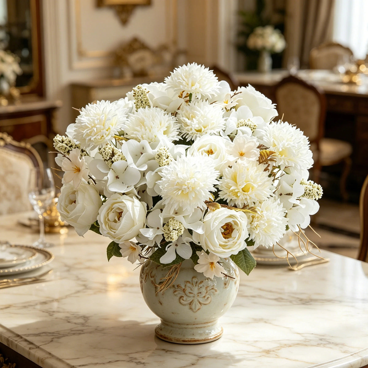 Silk Rose & Peony Artificial Flower Bouquet | Wedding Décor Artificial Flower Bouquet Babs