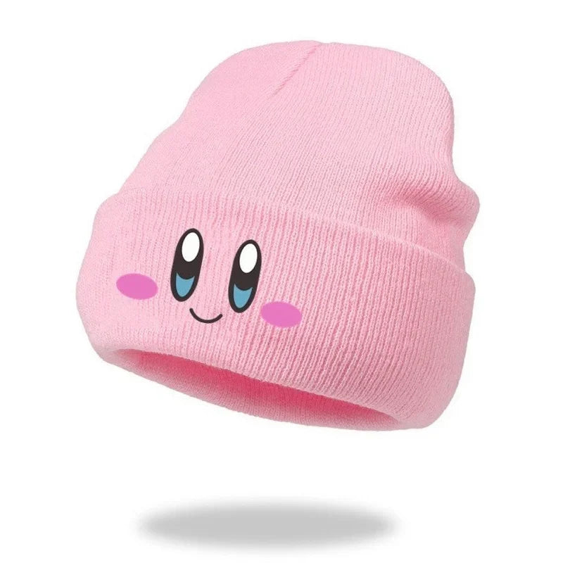 Big Eye Cartoon Knit Beanie – Unisex Winter Skull Cap Hat Knit Beanie Hat Babs Pink