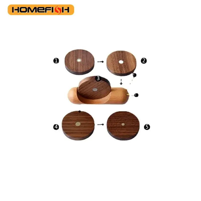 Snail Shaped Wooden Tea Coaster Set – Heat Insulation Cup Mat Wooden Tea Coaster Babs