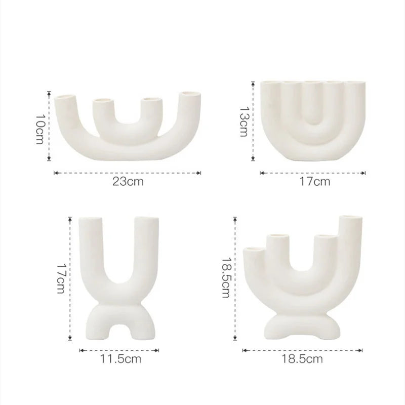 Nordic Ceramic Candelabra Candlestick Holder | Home Décor Ceramic Candle Holder Babs