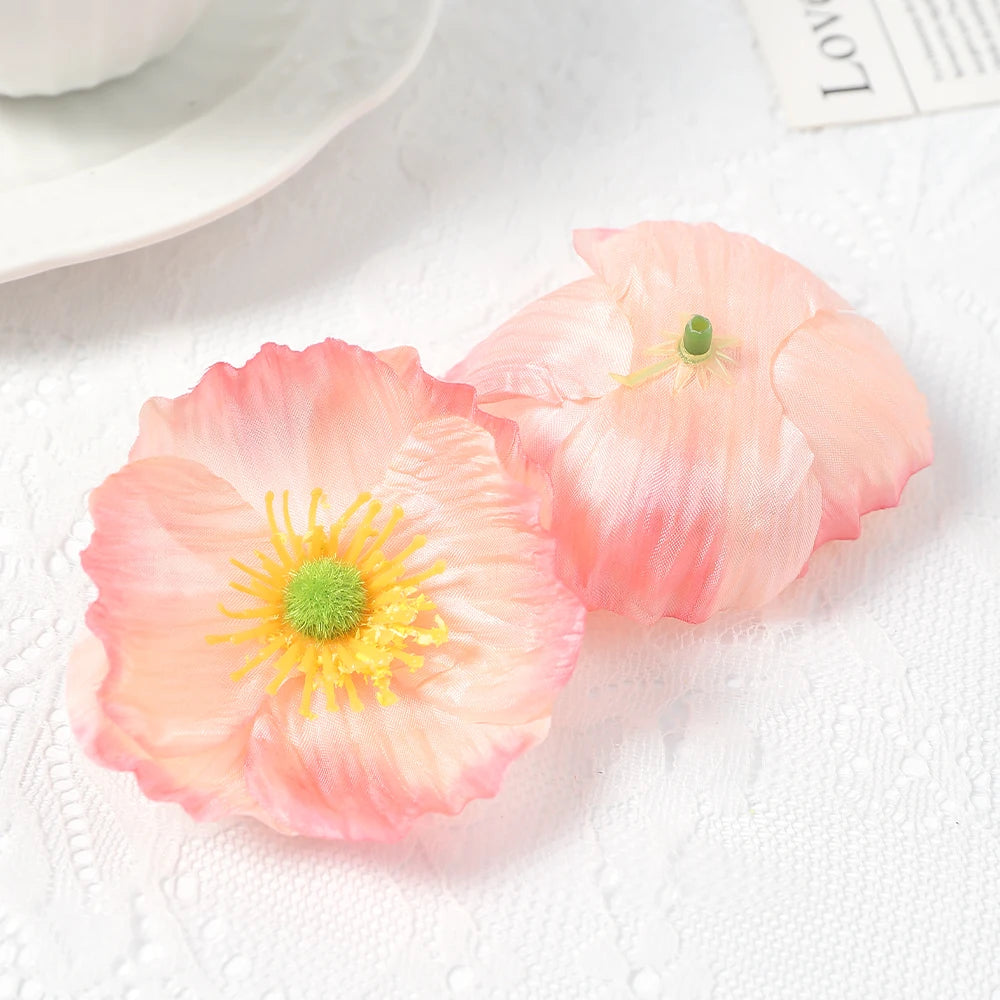 Silk Rose Flower Heads 10/20 Pcs – Wedding & DIY Decor Artificial Flower Heads Babs Pink 20Pcs