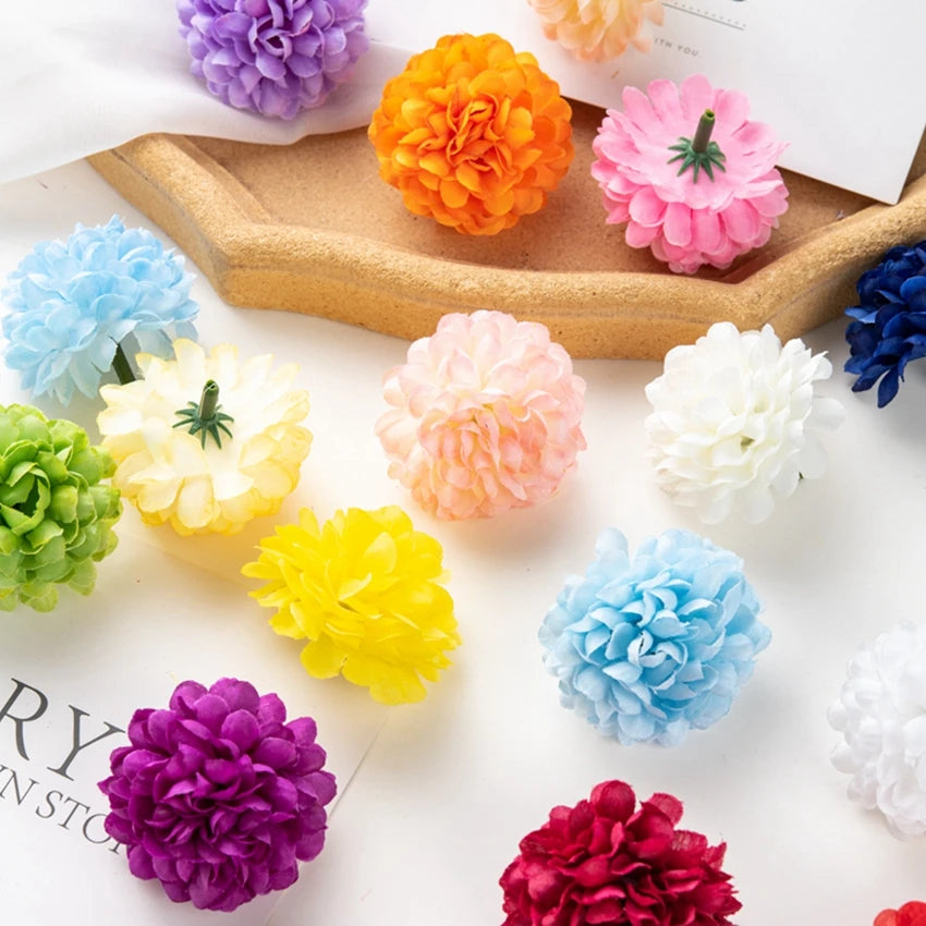 50Pcs Artificial Silk Hydrangea Flowers – Wedding & Home Decor Artificial Flower Heads Babs