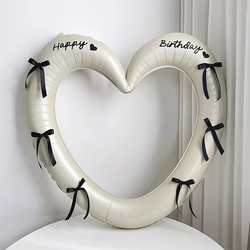 40-Inch Birthday Bow Foil Balloon Set – Party Decoration Foil Balloon Set Babs WHITE