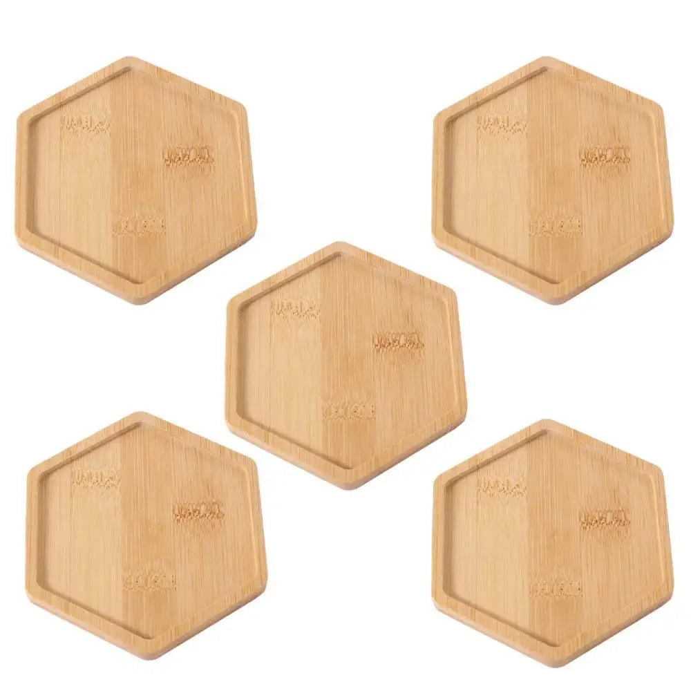 5-Piece Bamboo Coaster Set – Heat-Resistant Natural Placemats Bamboo Coaster Set Babs Style 4 other