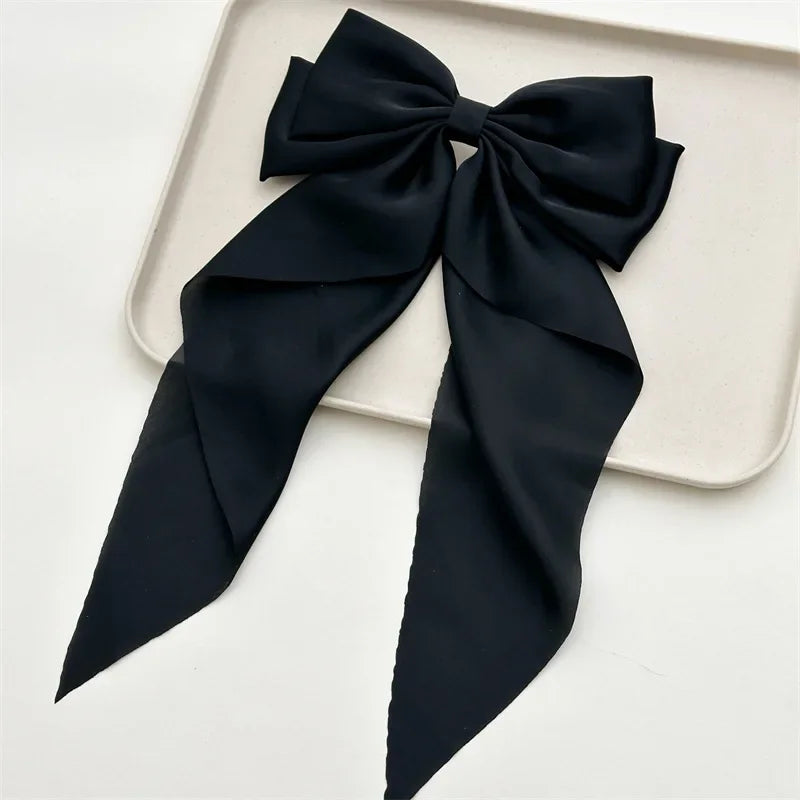 Sweet Satin Bow Hair Clips – Bowknot Barrettes for Women & Girls Bow Hair Barrettes Babs S4