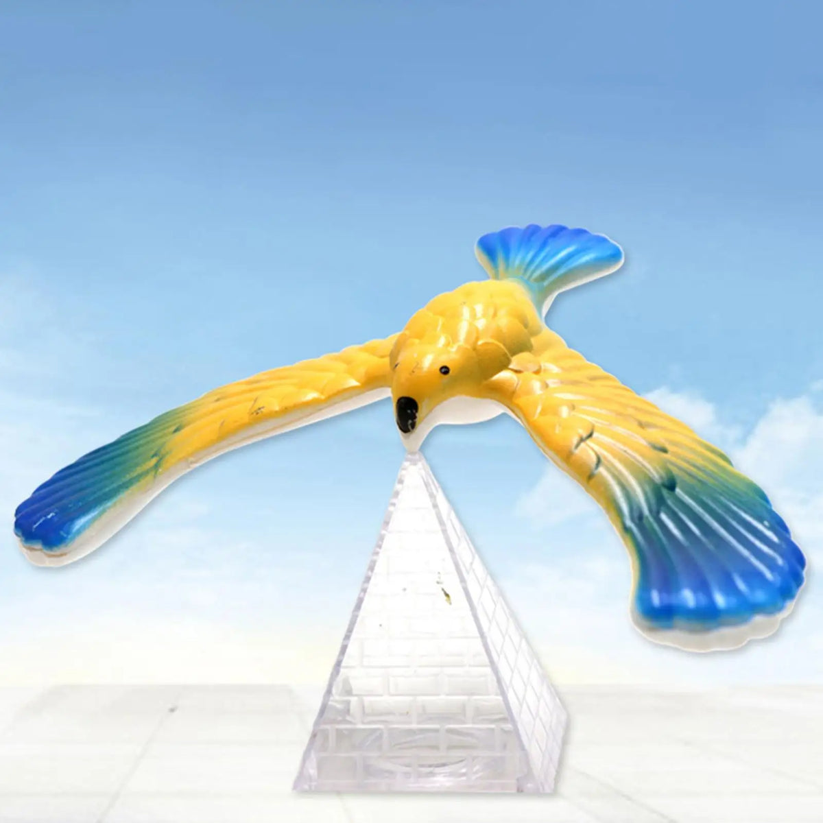 Balancing Eagle Gravity Toy with Pyramid Stand | Desk Decor Novelty Gravity Toy Babs