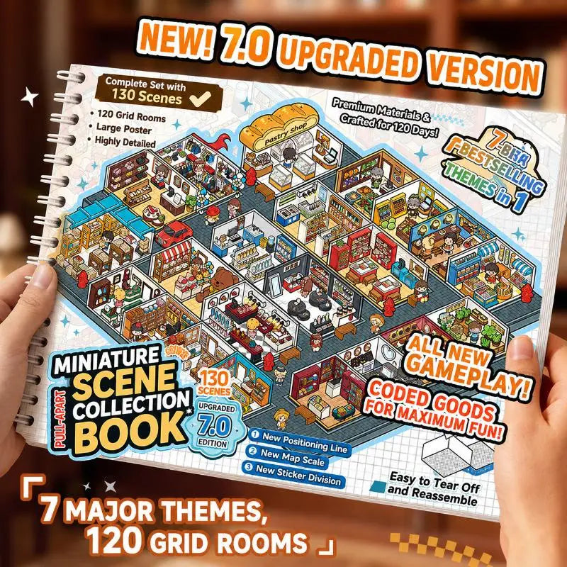 Micro Scene Sticker Book – 7 Themes, 120 Grid Scenes for Kids Kids Activity Book Babs Default Title