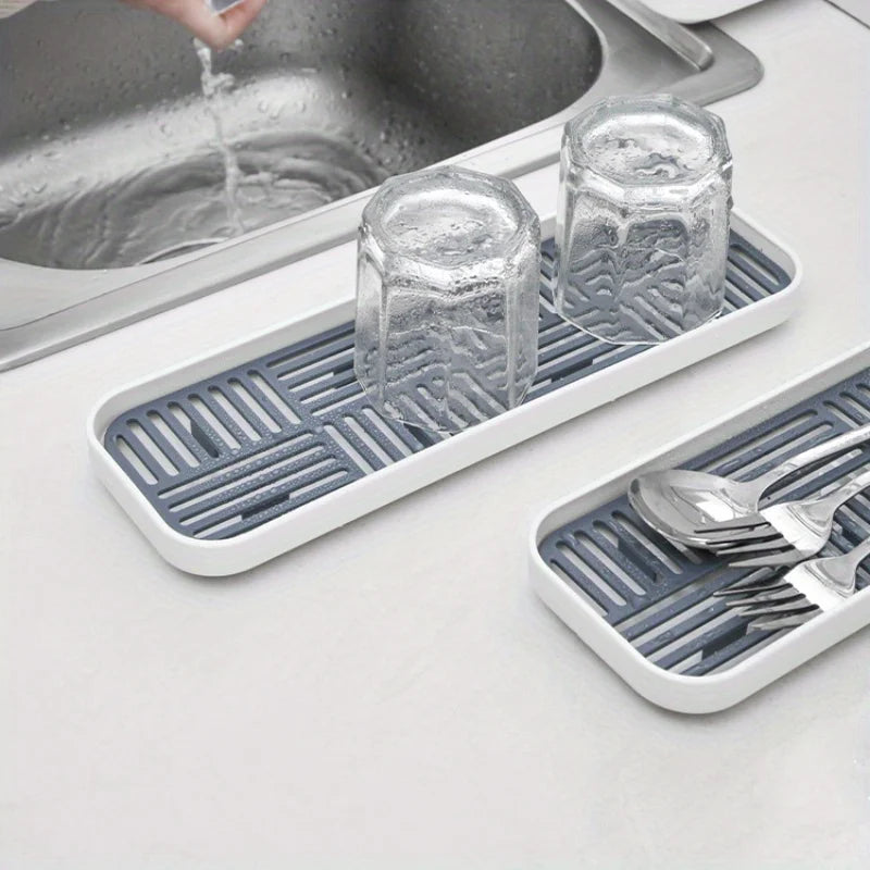 Kitchen Sink Drain Rack – Sponge & Dishcloth Storage Tray Sink Storage Rack Babs