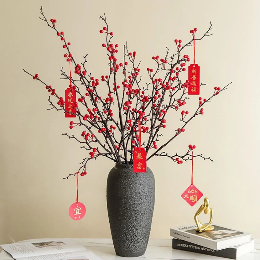 Artificial Holly Berry Branches – Festive Home & Wedding Decor Artificial Holly Branches Babs
