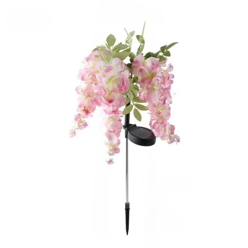 Solar Wisteria Flower Garden Light – Outdoor Waterproof Lawn Lamp Solar Garden Lamp Babs 1pc-Pink