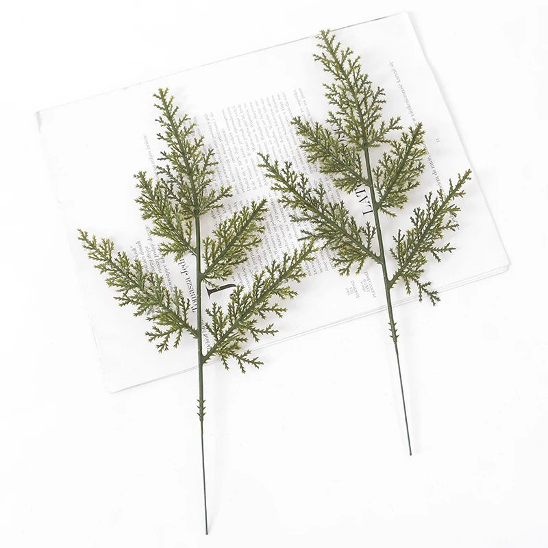 Artificial Pine Needle Leaves 31cm – Christmas & Wedding Decor Artificial Greenery Stems Babs Style 3 10pcs