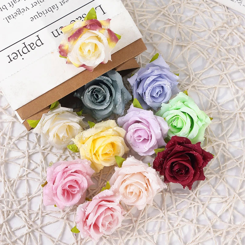 Artificial Silk Rose Flower Heads 5cm – 5/10 Pcs for DIY Décor Artificial Flower Heads Babs