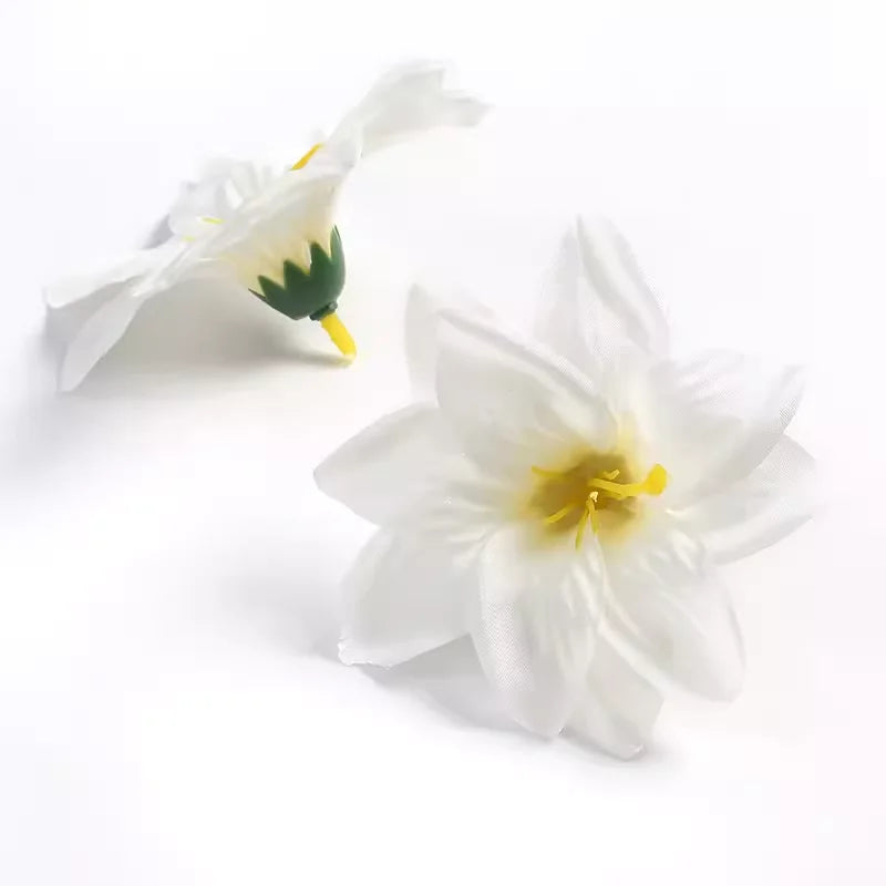 White Artificial Rose Flower Heads – Wedding & Home Decor Artificial Flower Heads Babs 33 10Pcs