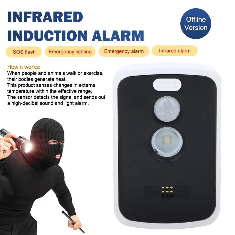 HUXUAN 125dB Portable Motion Sensor Alarm – 3 Modes Motion Sensor Alarm Babs