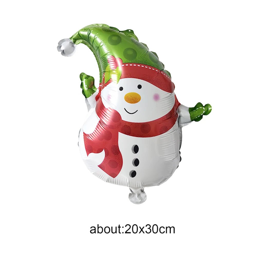 10pcs Mini Christmas Foil Balloons – Santa Snowman Reindeer Foil Party Balloons Babs MINT GREEN 10pcs