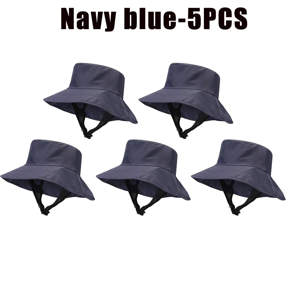 UPF 50+ Mesh Bucket Hat – Breathable Sun Hat Men & Women Bucket Sun Hat Babs Navy blue-5PCS
