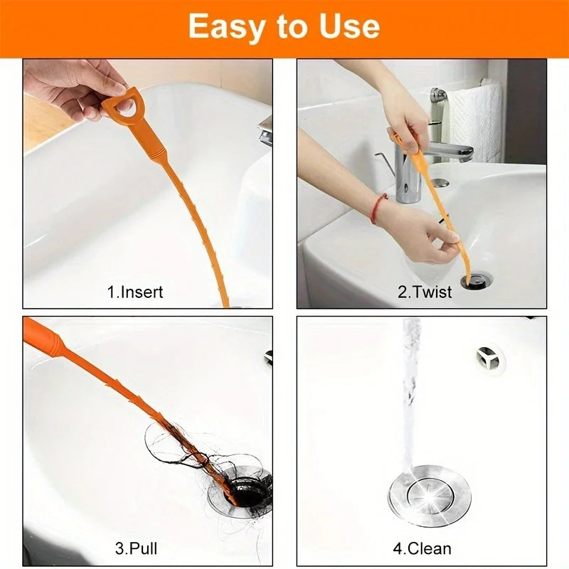 5-Pack Drain Plug Remover Kit – Shower, Sink & Bathtub Cleaning Drain Cleaning Kit Babs