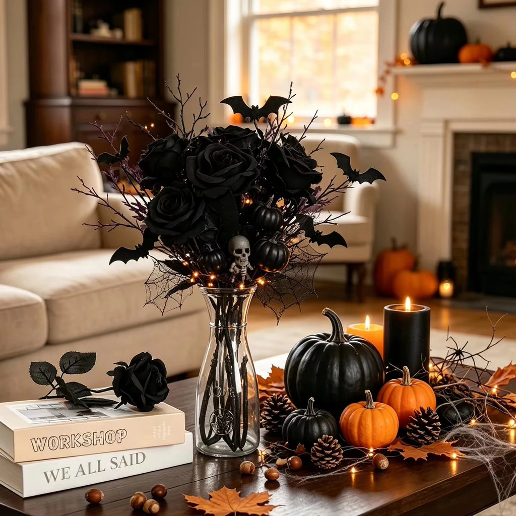 Autumn Artificial Silk Rose Bouquet | Wedding & Home Décor Artificial Flower Bouquet Babs