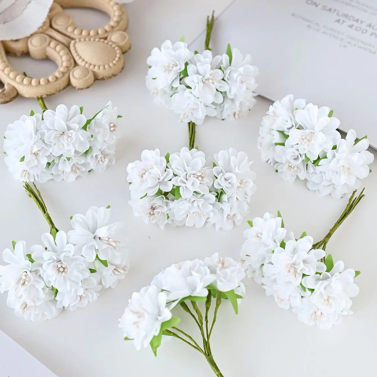 Artificial Silk Carnation Bouquet for Wedding & DIY Décor Artificial Flower Bouquet Babs