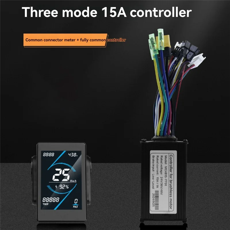 36V 48V 15A Brushless Controller T5S LCD Display & Throttle Kit E-Bike Controller Kit Babs