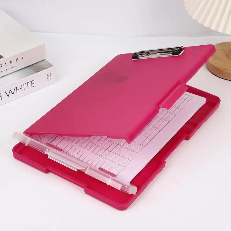 Storage Clipboard with Metal Clip & Pen Holder | A4 Organizer Storage Clipboard Babs Red