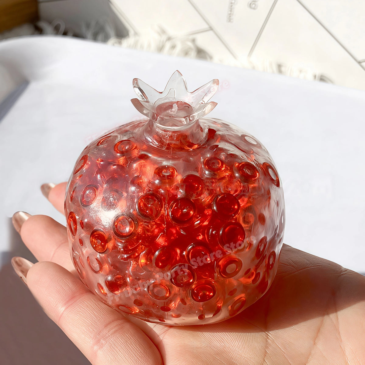 Pomegranate Squishy Squeeze Ball – Fidget Party Gift Favor Novelty Squeeze Toy Babs