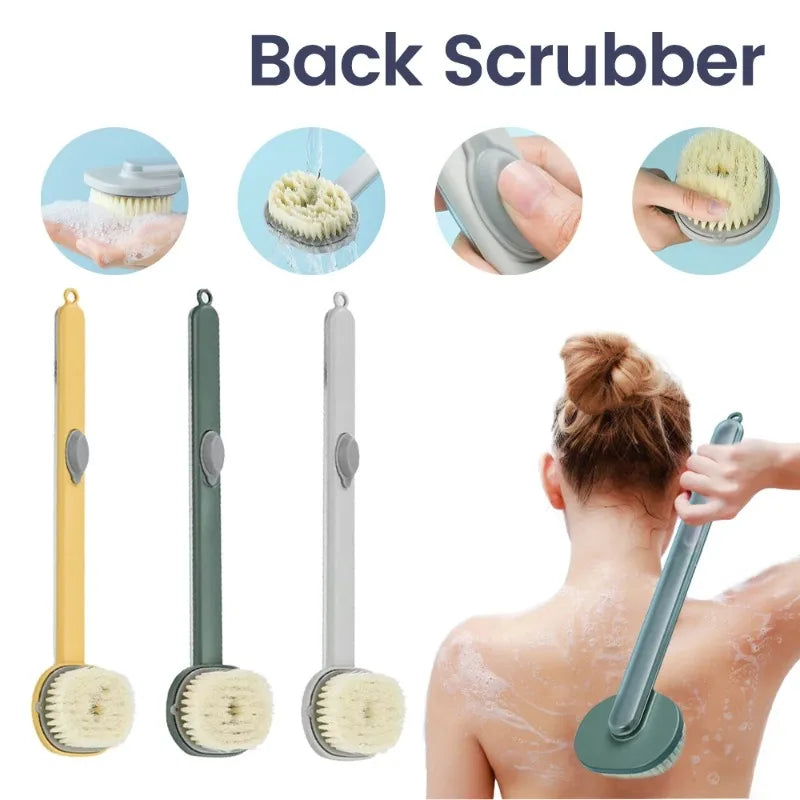 Long Handle Body Bath Brush with Built-In Soap Dispenser Body Bath Brush Babs
